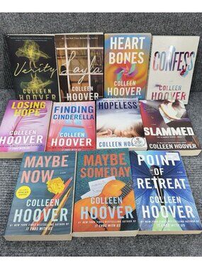 Colleen Hoover Lot of 11 Books Verity Layla Hopeless Confess Losing Hope Maybe